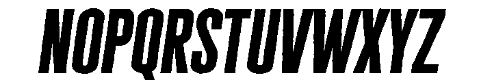 Cheddar Gothic Black Italic Font LOWERCASE