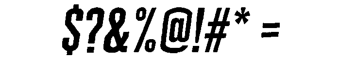 Cheddar Gothic Bold Italic Font OTHER CHARS
