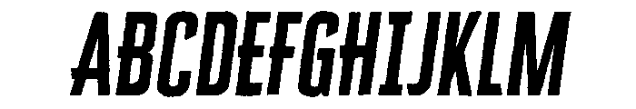 Cheddar Gothic Bold Italic Font UPPERCASE