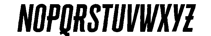 Cheddar Gothic Bold Italic Font UPPERCASE