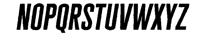 Cheddar Gothic Bold Italic Font LOWERCASE