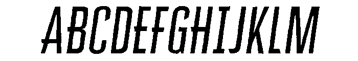Cheddar Gothic Light Italic Font UPPERCASE