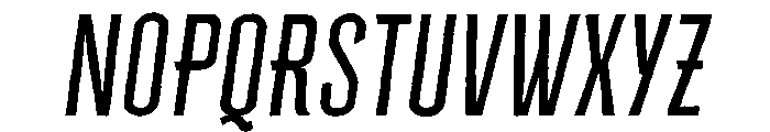 Cheddar Gothic Light Italic Font UPPERCASE