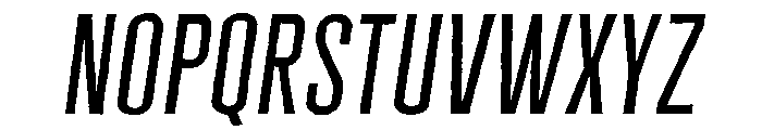 Cheddar Gothic Light Italic Font LOWERCASE
