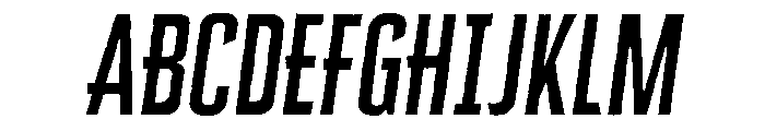 Cheddar Gothic Regular Italic Font UPPERCASE