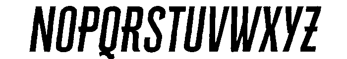 Cheddar Gothic Regular Italic Font UPPERCASE