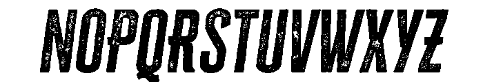 Cheddar Gothic Rough Regular Italic Font UPPERCASE
