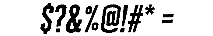 Cheddar Gothic Sans Regular Italic Font OTHER CHARS