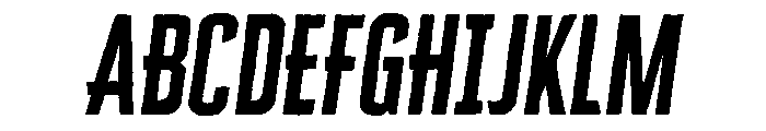 Cheddar Gothic Sans Regular Italic Font UPPERCASE