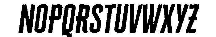 Cheddar Gothic Sans Regular Italic Font UPPERCASE