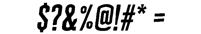 Cheddar Gothic Serif Regular Italic Font OTHER CHARS