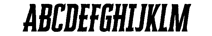 Cheddar Gothic Serif Regular Italic Font UPPERCASE