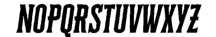Cheddar Gothic Serif Regular Italic Font UPPERCASE
