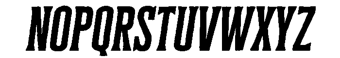 Cheddar Gothic Serif Regular Italic Font LOWERCASE