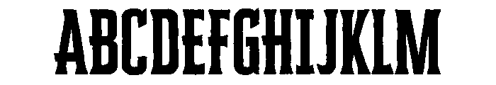 Cheddar Gothic Serif Regular Font UPPERCASE