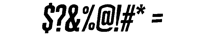 Cheddar Gothic Slab Regular Italic Font OTHER CHARS