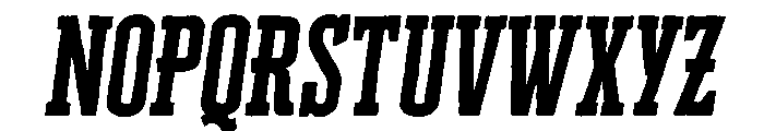 Cheddar Gothic Slab Regular Italic Font UPPERCASE