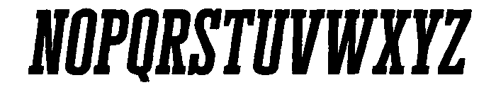 Cheddar Gothic Slab Regular Italic Font LOWERCASE