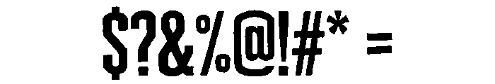 Cheddar Gothic Slab Regular Font OTHER CHARS