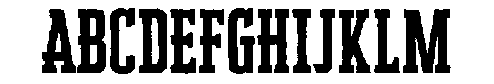 Cheddar Gothic Slab Regular Font UPPERCASE
