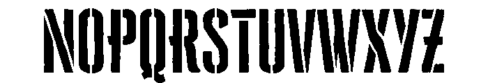 Cheddar Gothic Stencil Regular Font UPPERCASE