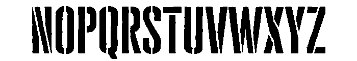 Cheddar Gothic Stencil Regular Font LOWERCASE