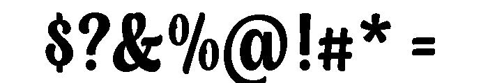 Chonky Regular Font OTHER CHARS