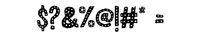Chronic Dotted Font OTHER CHARS