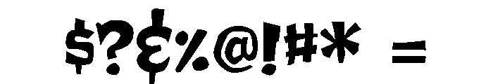 Chub Regular Font OTHER CHARS
