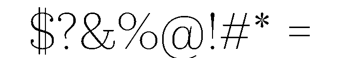 Ciclo Display Extra Light Font OTHER CHARS