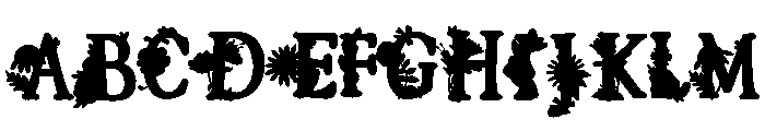Cinco De Mayo Floral Font UPPERCASE