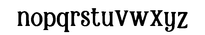 Cinder Font LOWERCASE