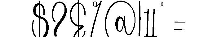 Circle Wedding Font OTHER CHARS