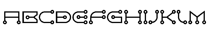Circuit Electric Font UPPERCASE