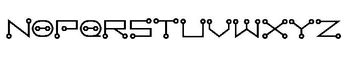 Circuit Electric Font UPPERCASE