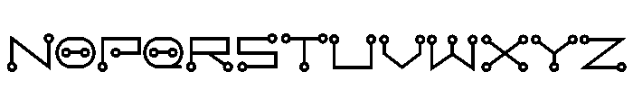 Circuit Electric Font LOWERCASE