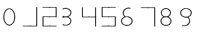 Circuit Line Thin Font OTHER CHARS