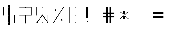Circuit Line Thin Font OTHER CHARS