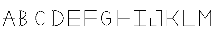 Circuit Line Thin Font UPPERCASE