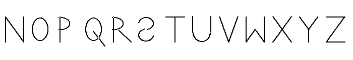 Circuit Line Thin Font UPPERCASE