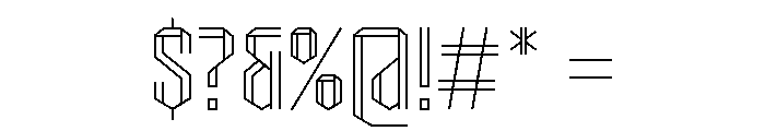 Circuit Sprint Outline Font OTHER CHARS