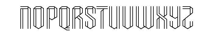 Circuit Sprint Outline Font UPPERCASE