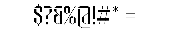 Circuit Sprint Stencil Font OTHER CHARS