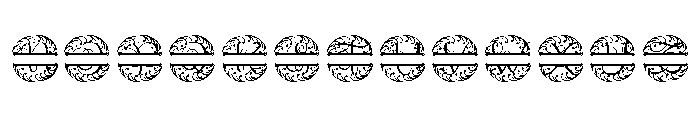 Circulaflora Split Monogram Font LOWERCASE
