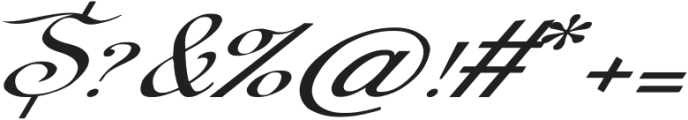 Cibarron Expanded Italic otf (400) Font OTHER CHARS