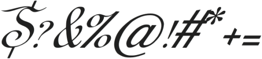 Cibarron Italic otf (400) Font OTHER CHARS