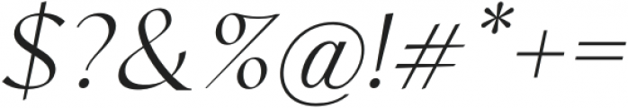 Cicada ExtraLight Italic otf (200) Font OTHER CHARS