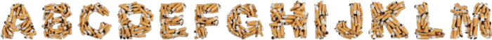 Cigarette Butt Regular otf (400) Font UPPERCASE