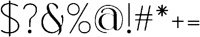 Cinnamon otf (400) Font OTHER CHARS