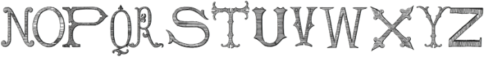 Cinzeled Victorian Alphabet Regular otf (400) Font UPPERCASE